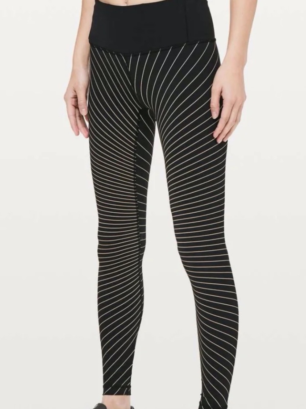 Lululemon Striped High-Waist Leggings